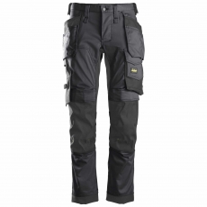 SNICKERS 6241 Steel Grey & Black Stretch Trousers