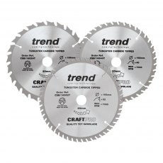TREND CSB/165/3PK/B 165mm Craft Saw Blade 3pk