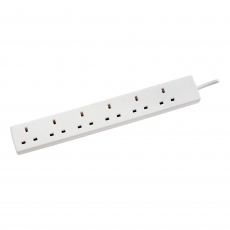 DETA B6W2MP 6 Socket 2m Unswitched Extension Lead