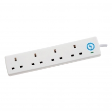 DETA S4W2MP 4 Socket 2m Surge Protection Extension Lead c/w Neon Indicator DETA S4W2MP 4 Socket 2m Surge Protection Extension Lead c/w Neon Indicator