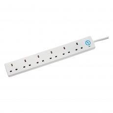 DETA S6W2MP-X 6 Socket 2m Surge Protection Extension Lead c/w Neon Indicator DETA S6W2MP-X 6 Socket 2m Surge Protection Extension Lead c/w Neon Indicator