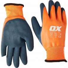 OX TOOLS Waterproof Thermal Latex Gloves