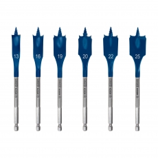 BOSCH 2608900333 6 piece Self Cut Spade Flat Bit Set