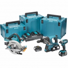MAKITA DLX3049PTJ Twin 18v 3 piece Combo Kit with 4x5ah Batteries