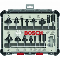 BOSCH 2607017473 15pc Mixed 1/4 Router Bit Set