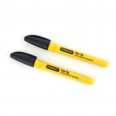 STANLEY 0 47 316 Black Fine Tip Perm Marker 2 pack