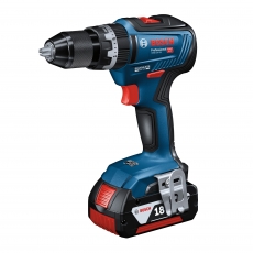 BOSCH GSB18V-55 18v Brushless Combi Drill with 2x5ah Batteries