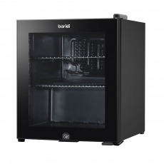 Baridi 50L Tabletop Beer & Drinks Mini Fridge with Light 3-10°C - Black & Glass