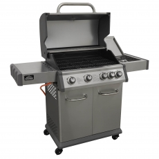 Dellonda 4+1 Burner Deluxe Gas BBQ Grill, Stainless Steel, Side Burner, Ignition