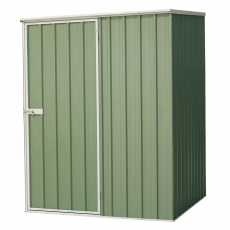 Dellonda Galvanised Steel Metal Garden/Outdoor/Storage Shed, 5FT x 5FT, Pent Style Roof - Green