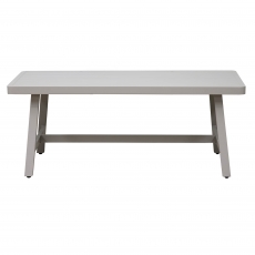 Dellonda Fusion 4-Piece Outdoor Garden Corner Sofa & Coffee Table Set, Aluminium