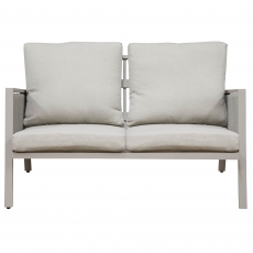 Dellonda Fusion Aluminium 4-Piece Outdoor Sofa, Arm Chairs & Coffee Table Set