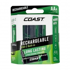 COAST ZITHION-XAA Rechargeable AA Battery 4 Pack