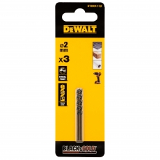 DEWALT DT20512-QZ 2mm Black Gold HSS Drill Bit 3 Pack
