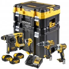 DEWALT DCK456M3T 18v 4 Piece Combo Kit with 3x4ah batteries and 2xTStak Cases