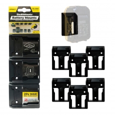 STEALTHMOUNTS BM-DW20-BLK-6 Dewalt 18v Battery Mounts Black