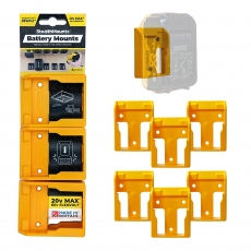 STEALTHMOUNTS BM-DW20-YLW-6 Dewalt 18v Battery Mounts Yellow