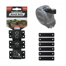 STEALTHMOUNTS BB-BLK-6 Black Bench Belts 6 pack