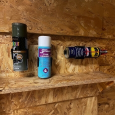STEALTHMOUNTS OM-CAN-BLK-2 Black Aerosol Can Holder 2 Pack