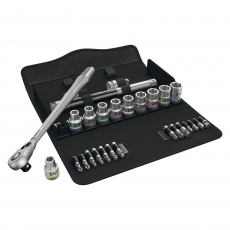 WERA 8100 SC 8 Zyklop Metal Ratchet Set with switch lever, 1/2" drive, metric WERA 8100 SC 8 Zyklop Metal Ratchet Set with switch lever, 1/2" drive, metric