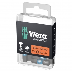 WERA 840/1 IMP DC Hex-Plus 6x25mm  Impaktor bits (10 Pack)