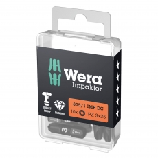 WERA 855/1 IMP DC PZ3x25mm Impaktor bits (10 Pack)