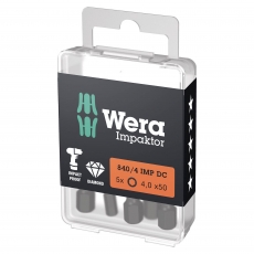 WERA 840/4 IMP DC Hex-Plus 4x50mm Impaktor bits (5 Pack)