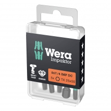 WERA 867/4 IMP DC TORX® 25x50mm Impaktor bits (5 Pack)