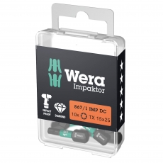 WERA 867/1 IMP DC TORX® 15x25mm Impaktor bits (10 Pack)