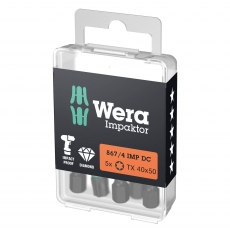 WERA 867/4 IMP DC TORX® 40x50mm Impaktor bits (5 Pack)