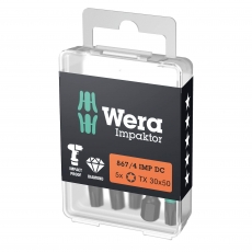 WERA 867/4 IMP DC TORX® 30x50mm Impaktor bits (5 Pack)