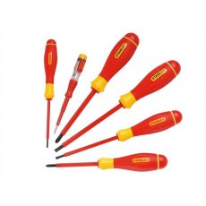 STANLEY 0 65 443 FatMax 6 Piece VDE Screwdriver Set - Parallel/Pozi STANLEY 0 65 443 FatMax 6 Piece VDE Screwdriver Set - Parallel/Pozi