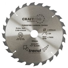 TREND CSB/25024 250mm x 30mm 24T Craft Saw Blade