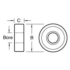 TREND B15 Bearing 15mm x 1/4"