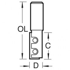 TREND RT/13X1/2TC Rota-Tip Straight 12.7mm x 49.5mm