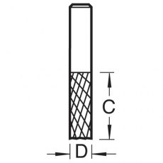TREND S49/1X1/4STC Carbide Rasp 6.3mm x 20mm