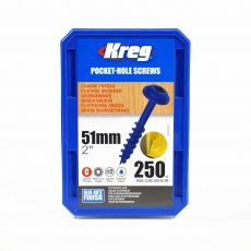 KREG SML-C2B-250-INT 51mm BlueKote Washer Head Screws 250pk