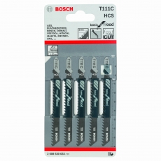 BOSCH 2608630033 Jigsaw blade T 111 C Basic for Wood 5 pack
