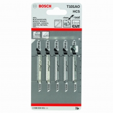 BOSCH 2608630031 Jigsaw blade T 101 AO Clean for Wood 5 pack