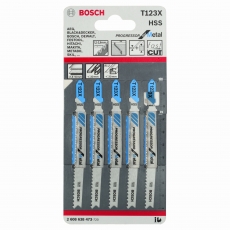 BOSCH Jigsaw blade T 123 XF Progressor for Metal 5 pack