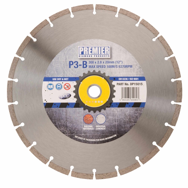 PREMIER DIAMOND PREMIER DIAMOND DP15015 300mmx20mm P3-B Diamond Blade