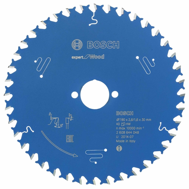 BOSCH BOSCH 2608644048 190mm x 30mm 40T Circular Saw Blade