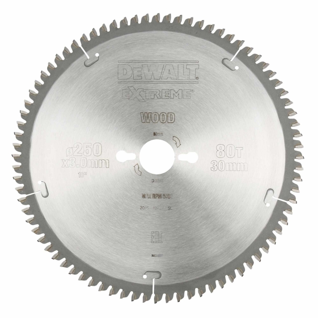 DEWALT DEWALT DT4287QZ 250x30mm 80T NEG TCG Saw Blade
