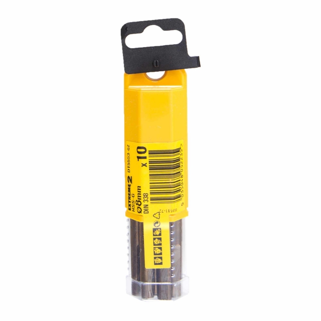 DEWALT DEWALT DT5553QZ 8.0mm EXTREME 2 HSS-G Drill Bit 10 pack