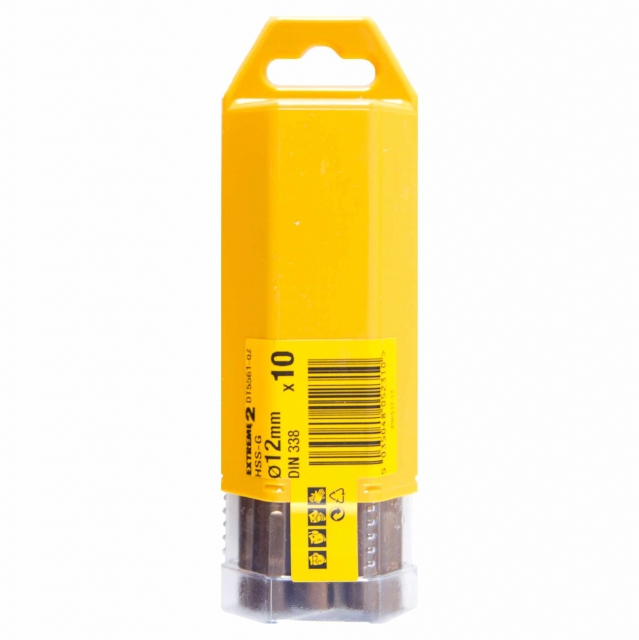 DEWALT DEWALT DT5561QZ 12mm EXTREME 2 HSS-G Drill Bit 10 pack