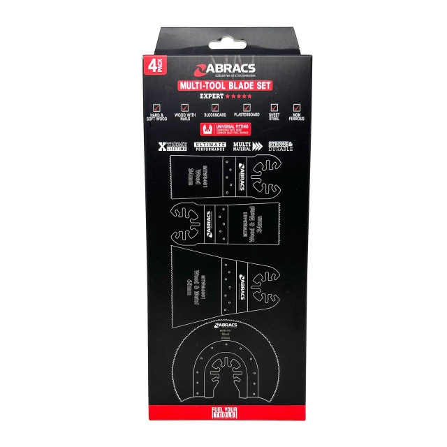 ABRACS ABRACS MTWMSET4 4 piece Multi Tool Set - Wood & Metal