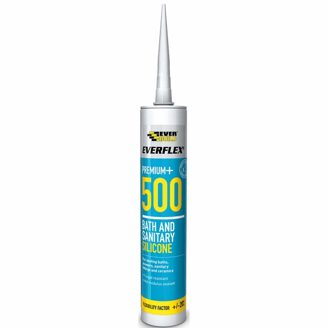 EVERBUILD EVERBUILD 500WE Bath & Sanitary Silicone 500 - White