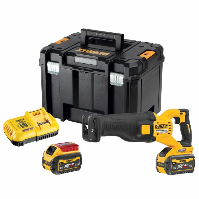 DEWALT DEWALT DCS389X2 54v Flexvolt Brushless Reciprocating Saw with 2x9ah Batteries