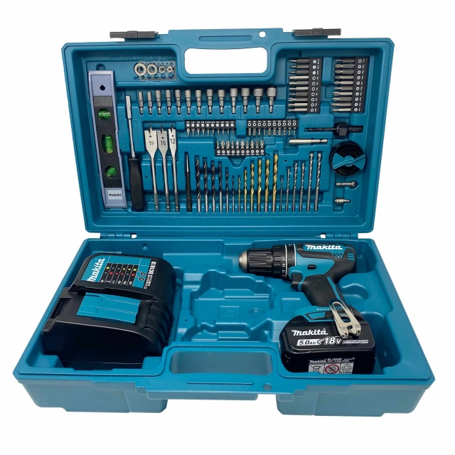 MAKITA MAKITA DHP485STX5 18v Combi Drill 1x5ah + 101 Accessories