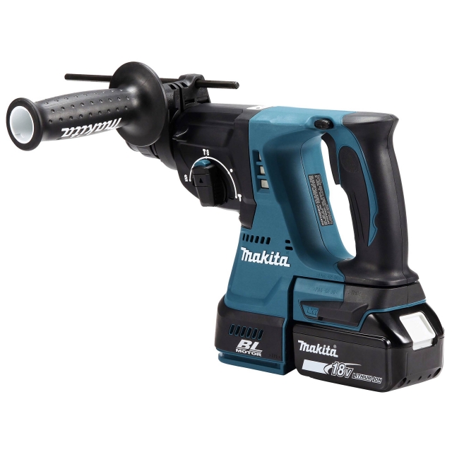 MAKITA MAKITA DHR242RTJ 18v Brushless SDS Rotary Hammer Drill with 2x5ah Batteries